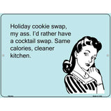 Holiday Cookie Swap E-Cards Metal Novelty Parking Sign 4.5" x 6" (PM)