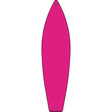 Pink Solid Dye Sublimation Blank Novelty Metal Surfboard Sign 17" x 4.5" (SB)