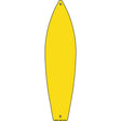 Yellow Solid Dye Sublimation Blank Novelty Metal Surfboard Sign 17" x 4.5" (SB)