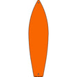 Orange Solid Dye Sublimation Blank Novelty Metal Surfboard Sign 17" x 4.5" (SB)