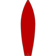 Red Solid Dye Sublimation Blank Novelty Metal Surfboard Sign 17" x 4.5" (SB)