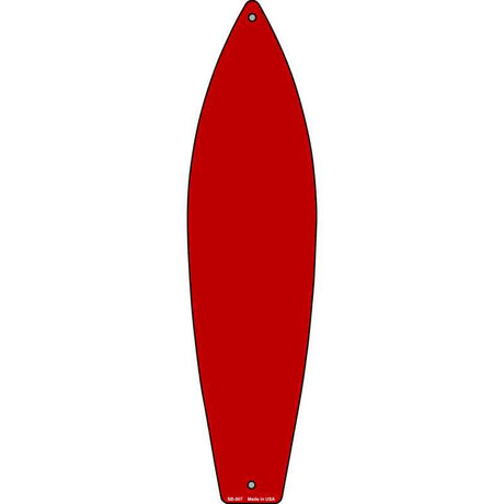 Red Solid Dye Sublimation Blank Novelty Metal Surfboard Sign 17" x 4.5" (SB)