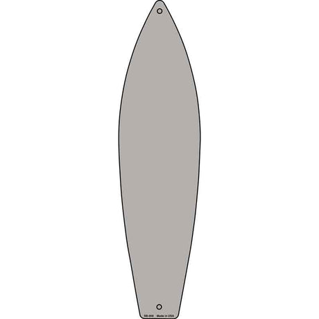 Gray Solid Dye Sublimation Blank Novelty Metal Surfboard Sign 17" x 4.5" (SB)