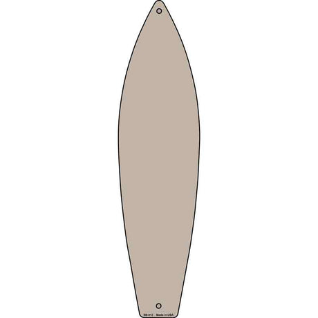 Tan Solid Dye Sublimation Blank Novelty Metal Surfboard Sign 17" x 4.5" (SB)