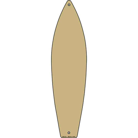 Gold Solid Dye Sublimation Blank Novelty Metal Surfboard Sign 17" x 4.5" (SB)