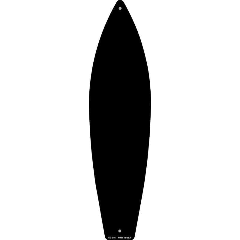 Black Solid Dye Sublimation Blank Novelty Metal Surfboard Sign 17" x 4.5" (SB)