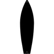 Black Solid Dye Sublimation Blank Novelty Metal Surfboard Sign 17" x 4.5" (SB)