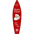 Santa Claus Novelty Metal Surfboard Sign 17" x 4.5" (SB)