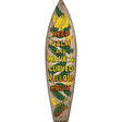 Keep Calm Novelty Metal Surfboard Sign 17" x 4.5" (SB)