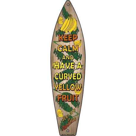 Keep Calm Novelty Metal Surfboard Sign 17" x 4.5" (SB)