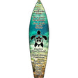 Sea Turtle Underwater Novelty Metal Surfboard Sign 17" x 4.5" (SB)