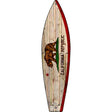 California State Flag Novelty Metal Surfboard Sign 17" x 4.5" (SB)