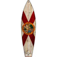 Florida State Flag Novelty Metal Surfboard Sign 17" x 4.5" (SB)