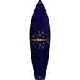 Indiana State Flag Novelty Metal Surfboard Sign 17" x 4.5" (SB)