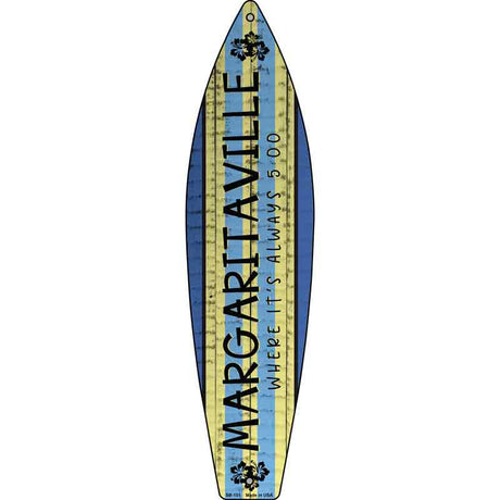 Margaritaville Novelty Metal Surfboard Sign 17" x 4.5" (SB)