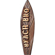 Beach Bro Bulb Lettering Novelty Metal Surfboard Sign 17" x 4.5" (SB)