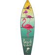 Beach Vibes Novelty Metal Surfboard Sign 17" x 4.5" (SB)