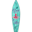 Stay Salty Novelty Metal Surfboard Sign 17" x 4.5" (SB)