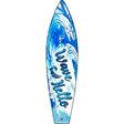 Wave Hello Novelty Metal Surfboard Sign 17" x 4.5" (SB)