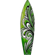 Green Tribal Design Novelty Metal Surfboard Sign 17" x 4.5" (SB)