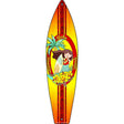 Aloha Hawaiian Islands Novelty Metal Surfboard Sign 17" x 4.5" (SB)