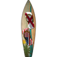 Alabama Flag and US Flag Flip Flop Novelty Metal Surfboard Sign 17" x 4.5" (SB)