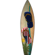 Alaska Flag and US Flag Flip Flop Novelty Metal Surfboard Sign 17" x 4.5" (SB)