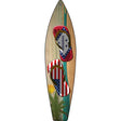 Arkansas Flag and US Flag Flip Flop Novelty Metal Surfboard Sign 17" x 4.5" (SB)