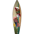 Florida Flag and US Flag Flip Flop Novelty Metal Surfboard Sign 17" x 4.5" (SB)