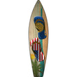 Georgia Flag and US Flag Flip Flop Novelty Metal Surfboard Sign 17" x 4.5" (SB)