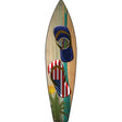 Kansas Flag and US Flag Flip Flop Novelty Metal Surfboard Sign 17" x 4.5" (SB)