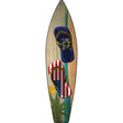 Maine Flag and US Flag Flip Flop Novelty Metal Surfboard Sign 17" x 4.5" (SB)