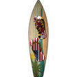 Maryland Flag and US Flag Flip Flop Novelty Metal Surfboard Sign 17" x 4.5" (SB)