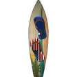 Nevada Flag and US Flag Flip Flop Novelty Metal Surfboard Sign 17" x 4.5" (SB)