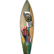 West Virginia Flag and US Flag Flip Flop Novelty Metal Surfboard Sign 17" x 4.5" (SB)