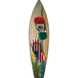 Mexico Flag and US Flag Flip Flop Novelty Metal Surfboard Sign 17" x 4.5" (SB)