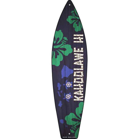 Kahoolawe Hawaii Novelty Metal Surfboard Sign 17" x 4.5" (SB)