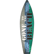 Gone To The Beach Novelty Metal Surfboard Sign 17" x 4.5" (SB)