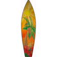 Tree And Flowers Sunset Novelty Metal Surfboard Sign 17" x 4.5" (SB)