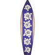 Purple And White Flowers Novelty Metal Surfboard Sign 17" x 4.5" (SB)