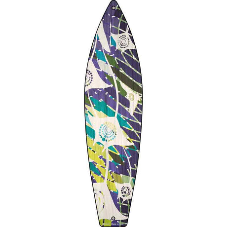 Stingray Pattern Novelty Metal Surfboard Sign 17" x 4.5" (SB)