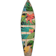 Surf With Flowers Novelty Metal Surfboard Sign 17" x 4.5" (SB)