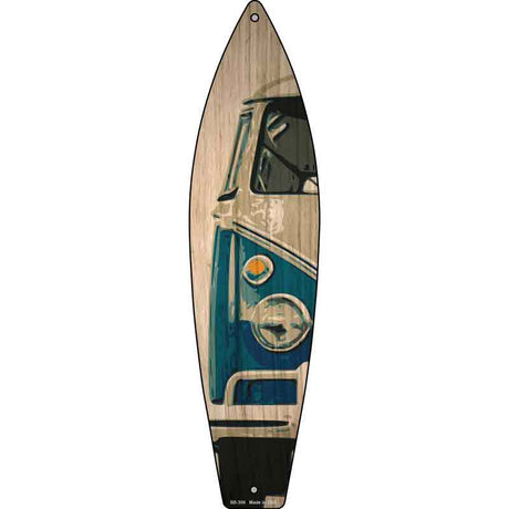 Blue Van Novelty Metal Surfboard Sign 17" x 4.5" (SB)