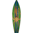 Octopus Blue Striped Novelty Metal Surfboard Sign 17" x 4.5" (SB)