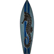 Seahorse Blue Striped Novelty Metal Surfboard Sign 17" x 4.5" (SB)