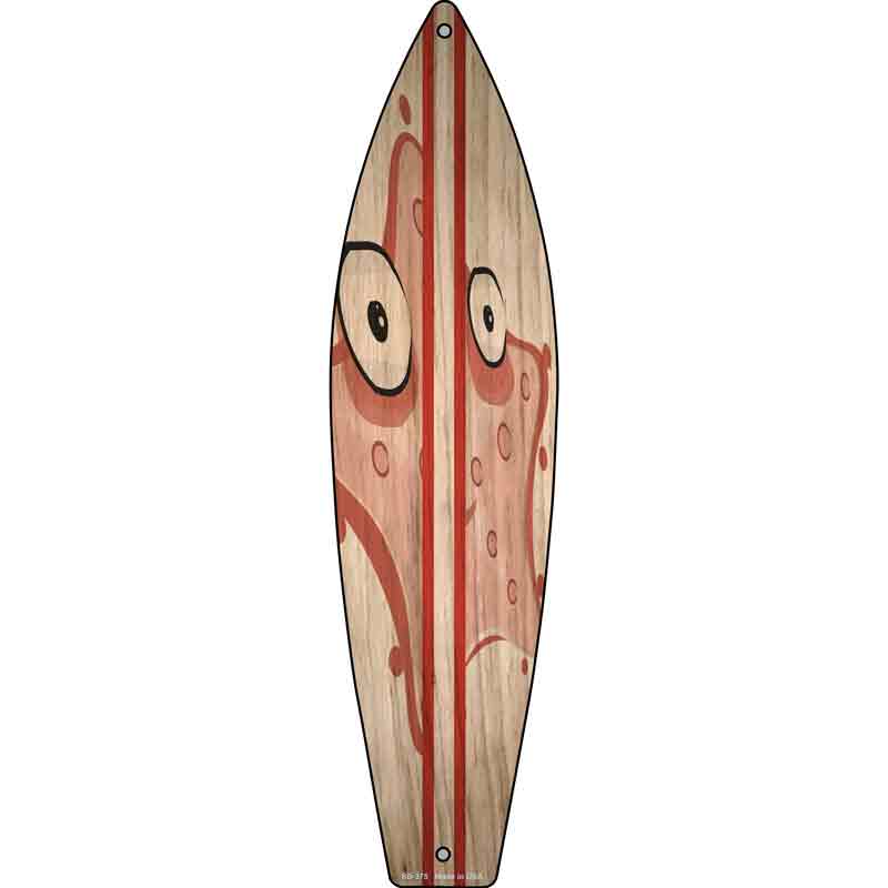 Starfish Novelty Metal Surfboard Sign 17" x 4.5" (SB)