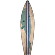 Whale Blue Striped Novelty Metal Surfboard Sign 17" x 4.5" (SB)