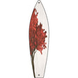 Red Leaves And Tree Novelty Metal Surfboard Sign 17" x 4.5" (SB)