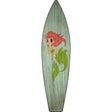 Mermaid Novelty Metal Surfboard Sign 17" x 4.5" (SB)