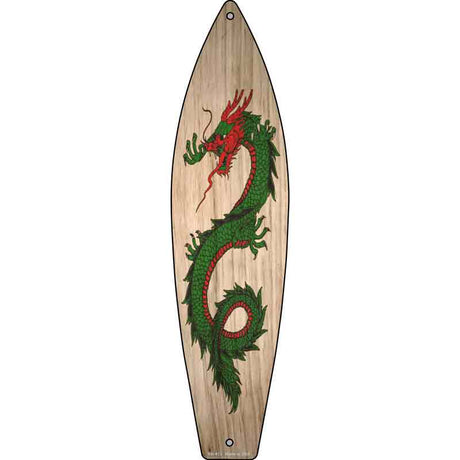 Green Dragon Novelty Metal Surfboard Sign 17" x 4.5" (SB)